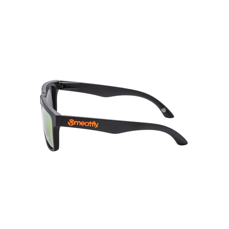 Meatfly Memphis Sonnenbrille in Schwarz und Orange