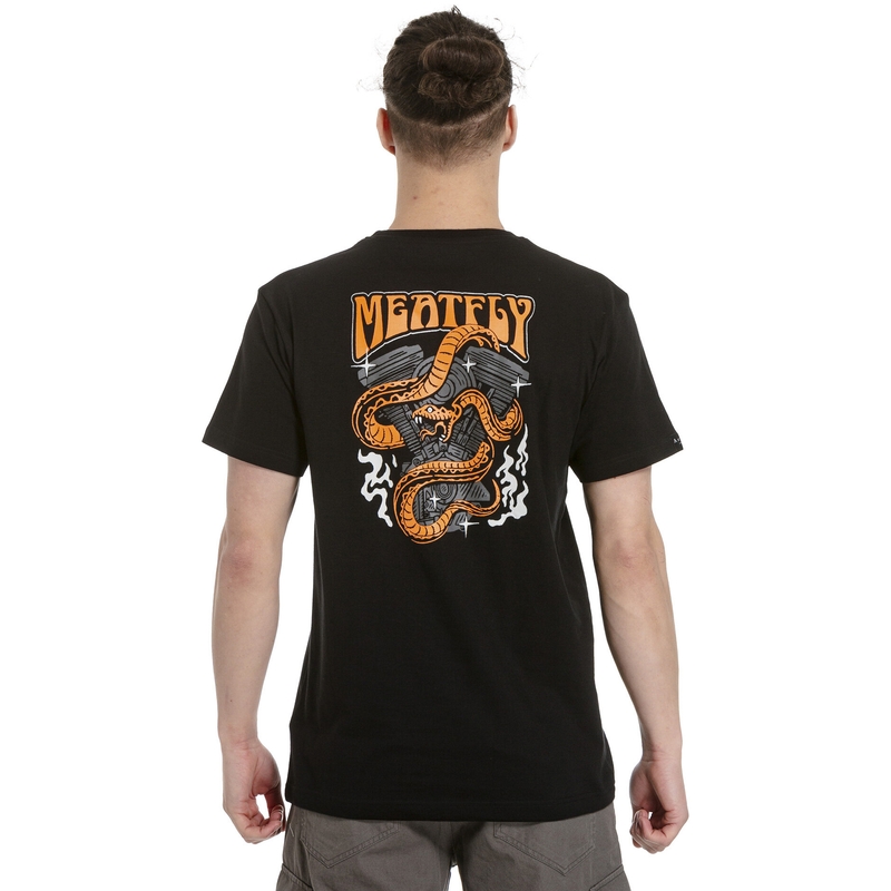 T-shirt Meatfly Pistons Zurück schwarz
