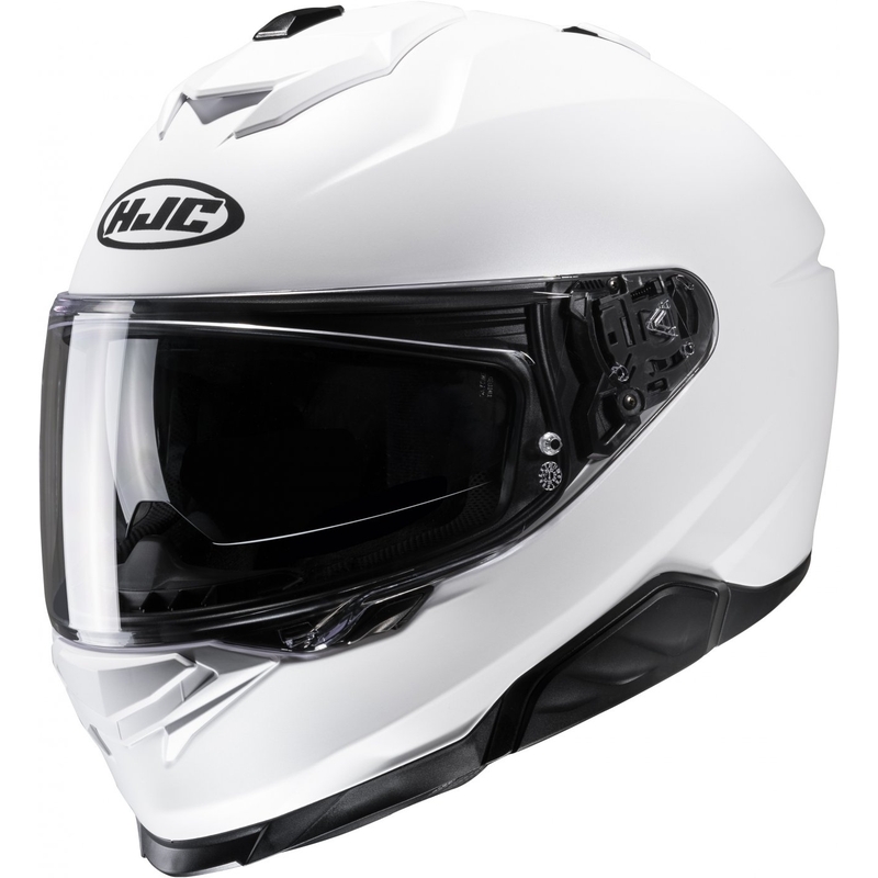 Integrierter Motorradhelm HJC i71 Solid Semi Flat perlweiß