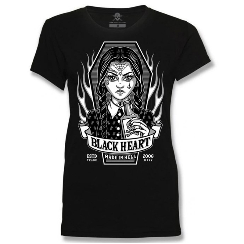 Frauen-T-Shirt Black Heart Wednesday