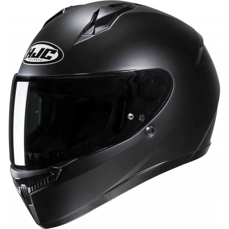 HJC C10 Solid halbflacher Integralhelm Motorrad schwarz