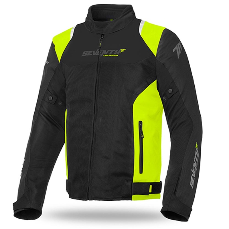 Motorradjacke SEVENTY DEGREES SD-JR48 schwarz-fluorgelb