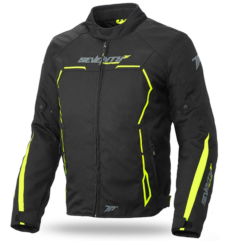 Motorradjacke SEVENTY DEGREES SD-JR65 schwarz-fluorgelb