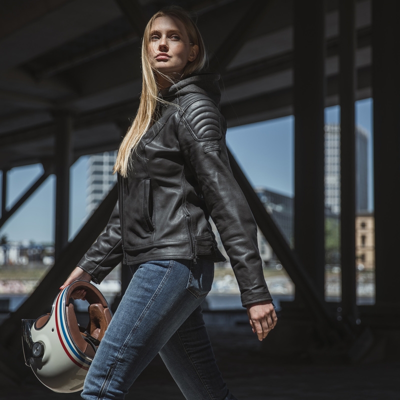 Damen Motorradjacke Rebelhorn Impala schwarz
