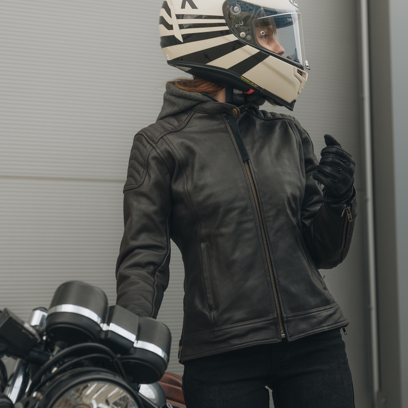Rebelhorn Impala Vintage Damen Motorradjacke Braun