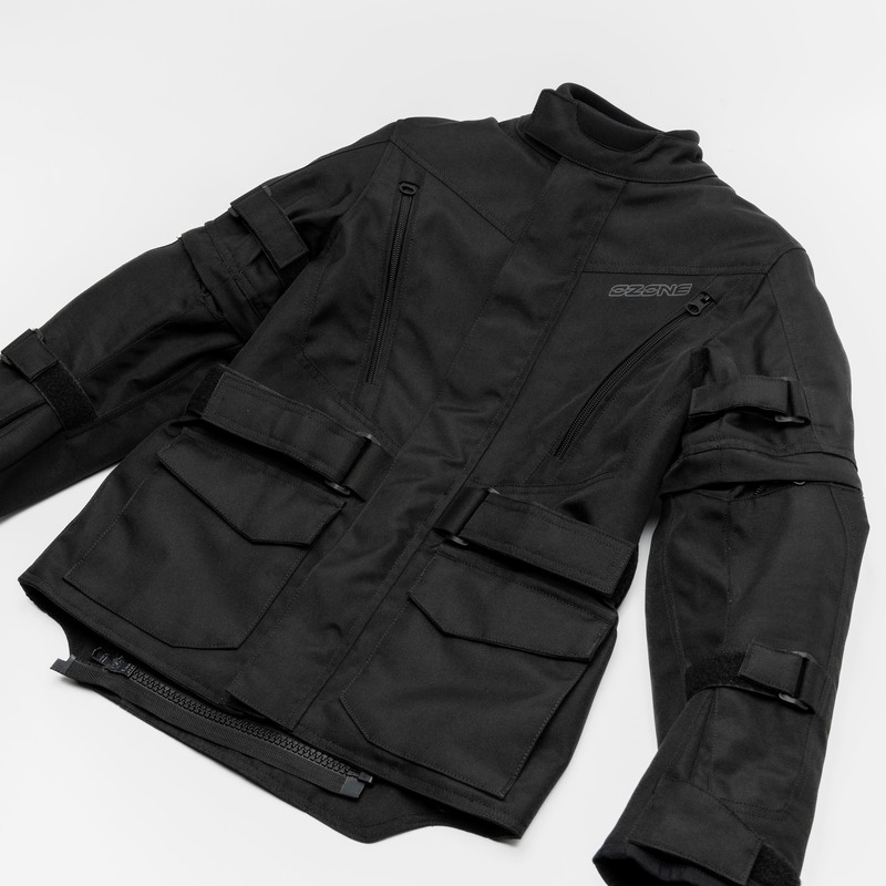 Kinder-Motorradjacke Ozone Sahara schwarz