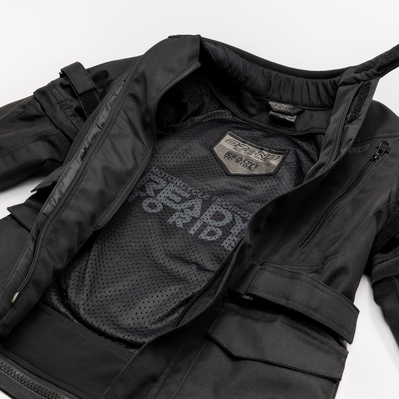 Kinder-Motorradjacke Ozone Sahara schwarz