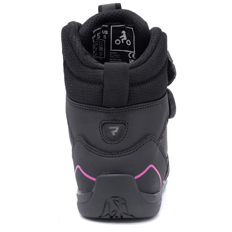 Frauen Rebelhorn Spark II Schwarz und Rosa Motorradstiefel