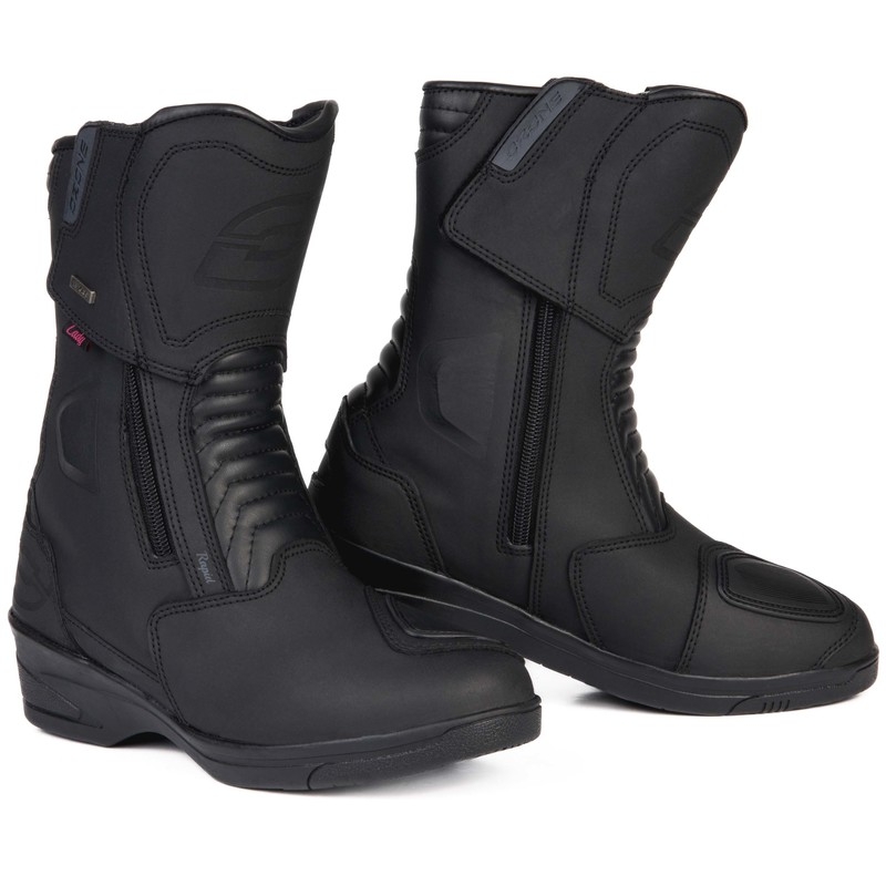 Ozone Rapid Black Matte Motorradstiefel für Frauen