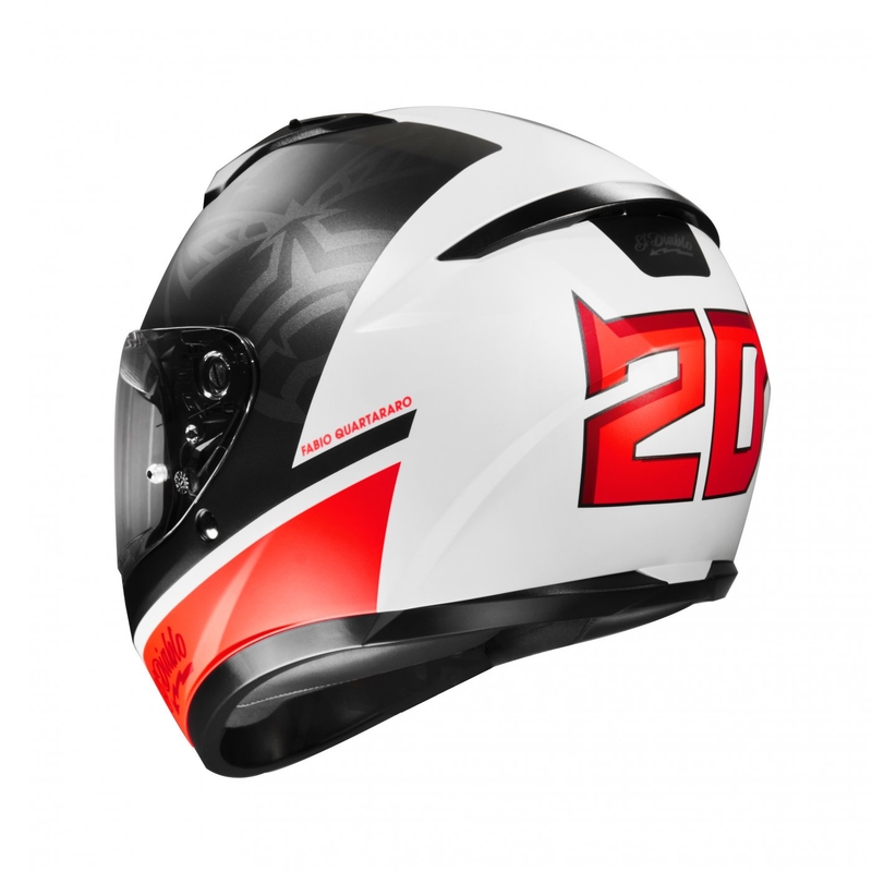 Integral Motorradhelm HJC C10 Fabio Quartararo 20 MC1SF schwarz-weiß-rot
