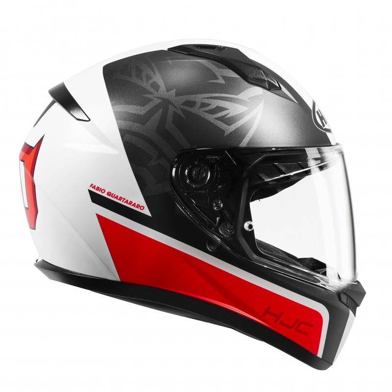 Integral Motorradhelm HJC C10 Fabio Quartararo 20 MC1SF schwarz-weiß-rot