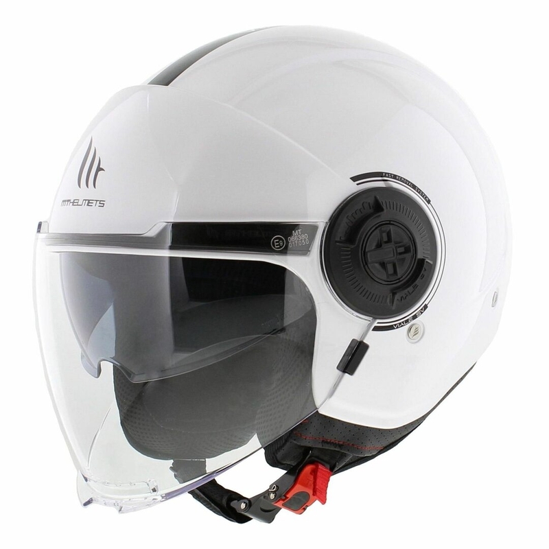 Motorrad-Jethelm MT Viale SV S weiß glänzend