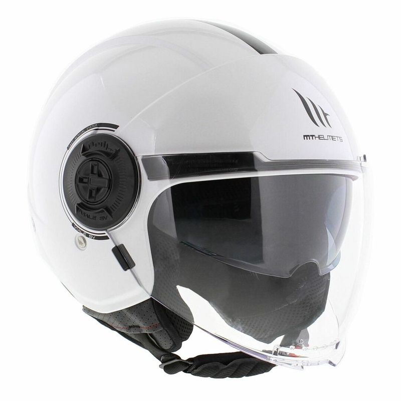 Motorrad-Jethelm MT Viale SV S weiß glänzend