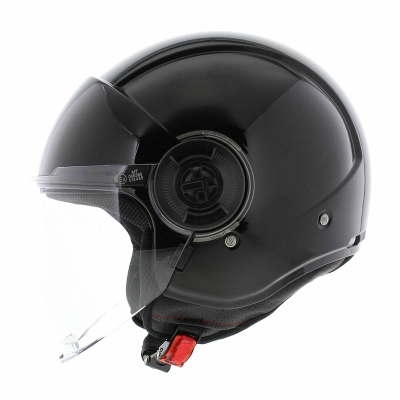 Offener Motorradhelm MT Viale SV S, glänzend schwarz