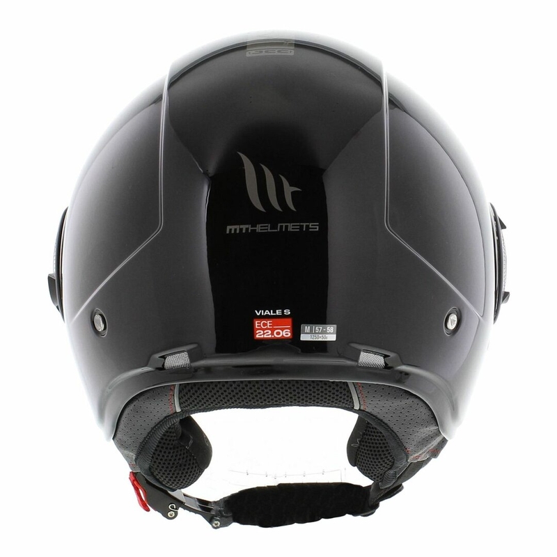 Offener Motorradhelm MT Viale SV S, glänzend schwarz