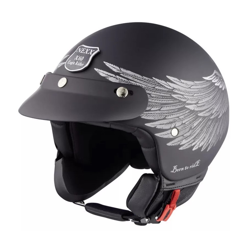 Nexx X.60 Eagle Rider Schwarz-Silber Open Helm Ausverkauf