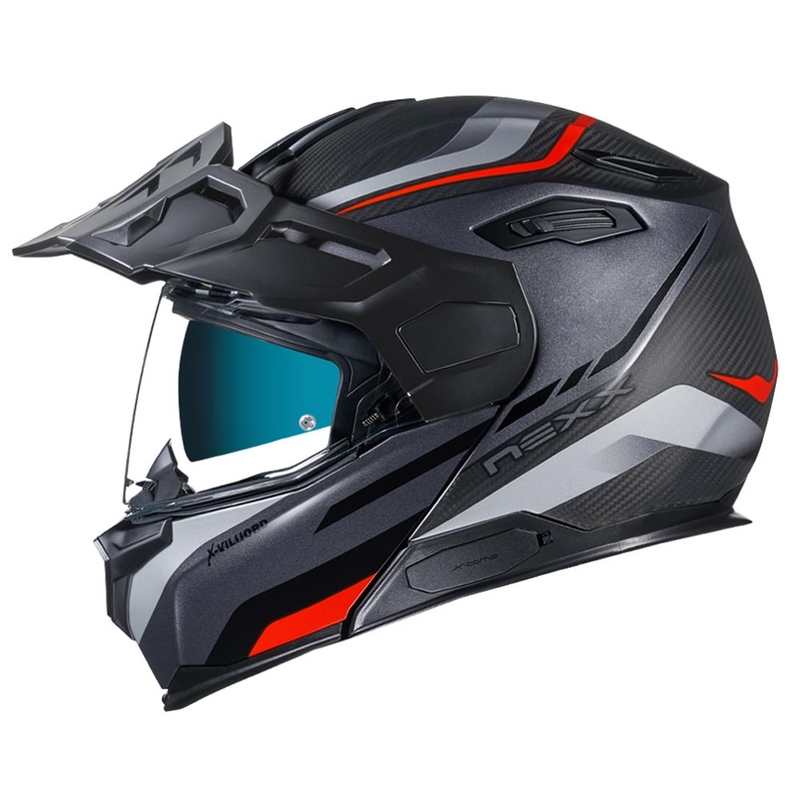 Kipphelm NEXX X.Vilijord Hiker grau-rot Ausverkauf