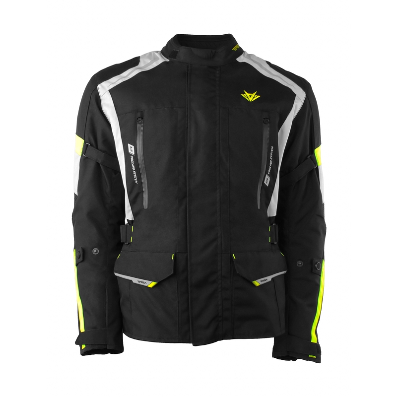 Motorradjacke RSA EXO 2 schwarz-grau-fluo gelb Ausverkauf Ausverkauf