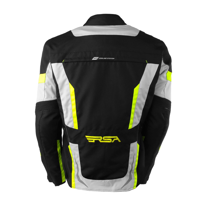 Motorradjacke RSA EXO 2 schwarz-grau-fluo gelb Ausverkauf Ausverkauf
