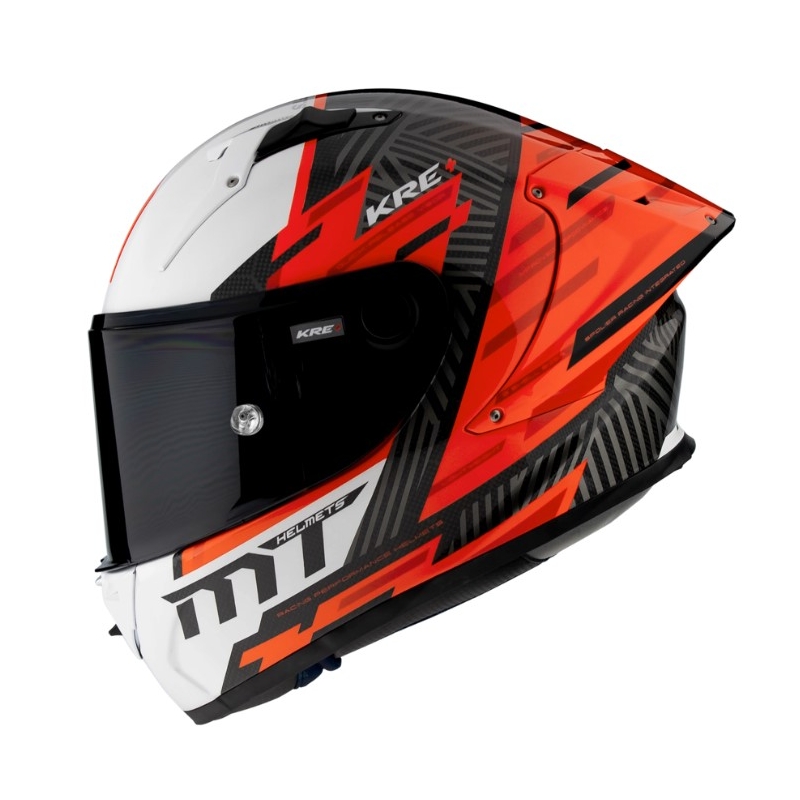 MT FF103PLUSC KRE+ Carbon Brush A5 schwarz-weiß-roter Integral-Motorradhelm