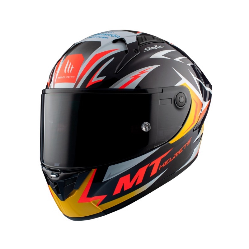 MT FF103PLUSC KRE+ Carbon Acosta A37 schwarz-weiß-orange glänzend Integral-Motorradhelm