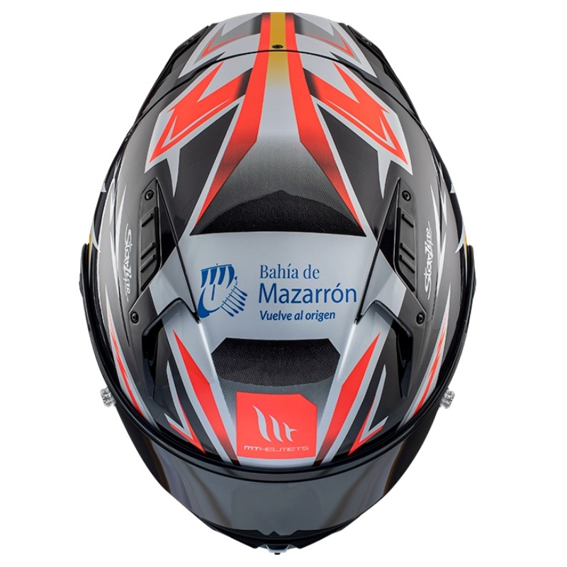 MT FF103PLUSC KRE+ Carbon Acosta A37 schwarz-weiß-orange glänzend Integral-Motorradhelm