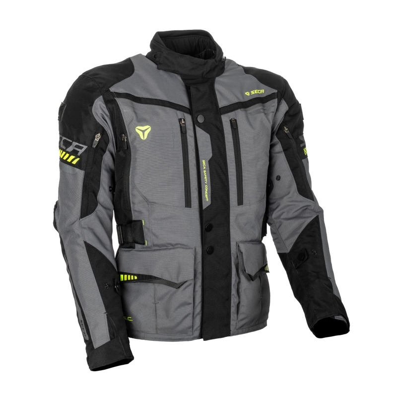 Motorradjacke SECA Arrakis II grau-schwarz Ausverkauf