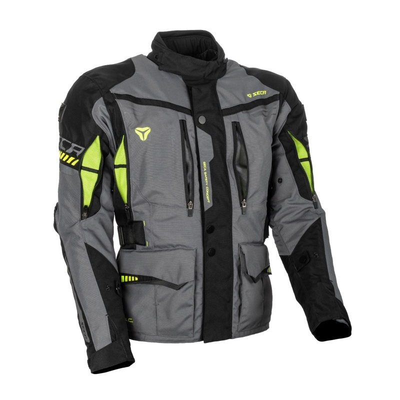 Motorradjacke SECA Arrakis II grau-schwarz Ausverkauf