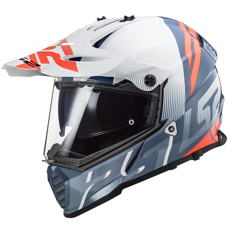 Endurohelm LS2 MX436 Pioneer EVO Evolve weiß-blau-orange