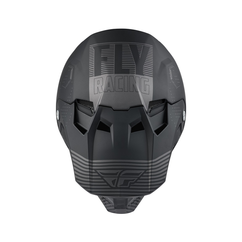 Motocross Helm FLY Racing Formula CC Primär schwarz-grau matt