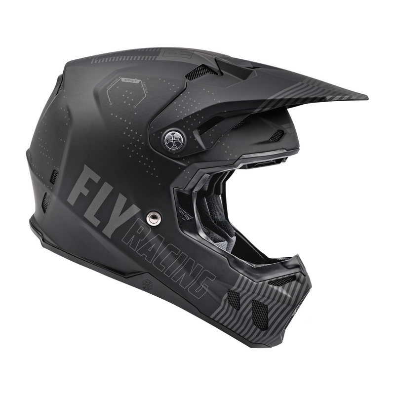 Motocross Helm FLY Racing Formula CC Primär schwarz-grau matt