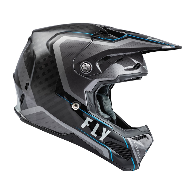 Motocross-Helm FLY Racing Formula Axon schwarz-grau-blau