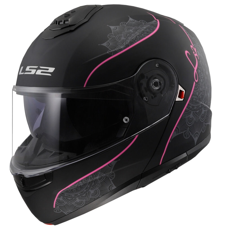 Klapphelm LS2 FF908 Strobe II Lux schwarz-pink