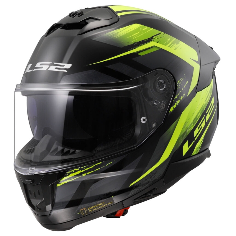 Integralhelm Motorrad LS2 FF808 Stream II Fury schwarz-fluo gelb