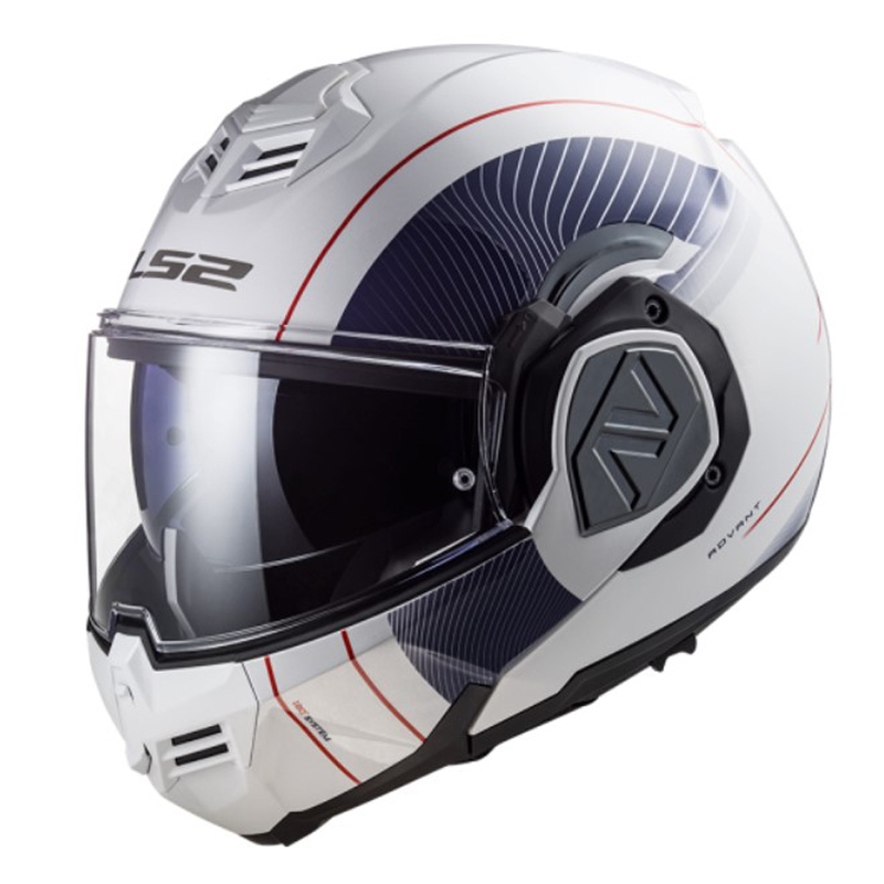 Flip-up Motorradhelm LS2 FF906 Advant Cooper 06 blau-weiß