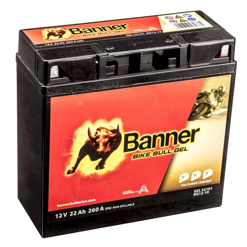 Gel-Batterie Banner Bike Bull Gel 12V, 51913, 22AH, 260A