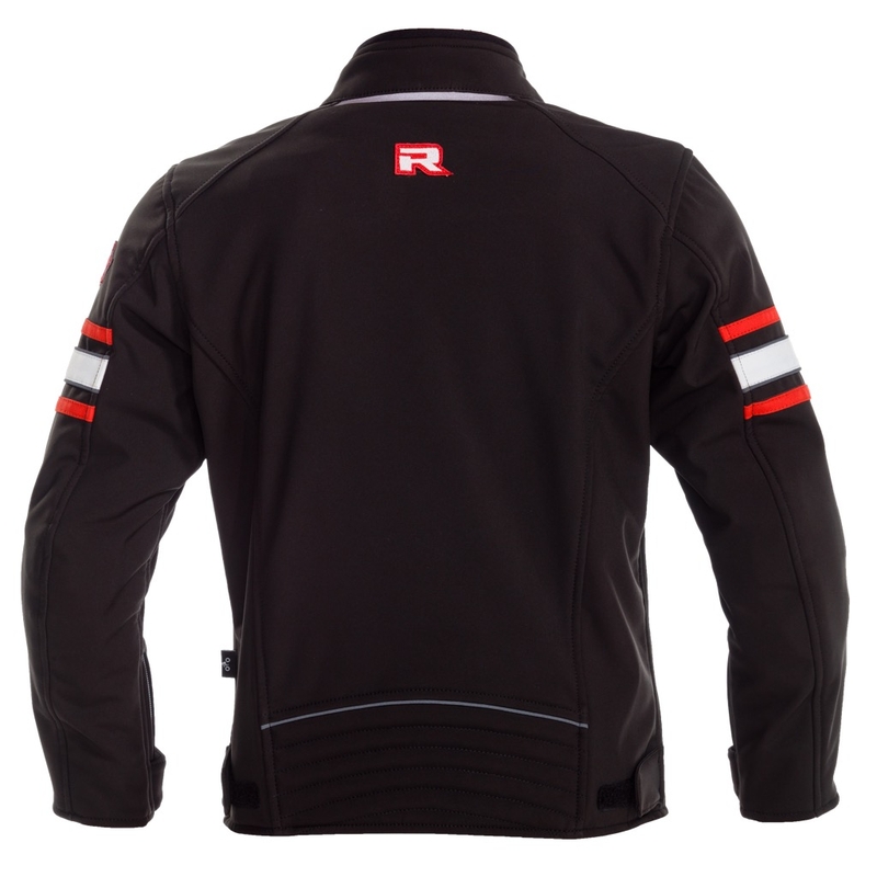 Kinder-Motorradjacke RICHA Toulon 2 Softshell Schwarz-Rot Ausverkauf