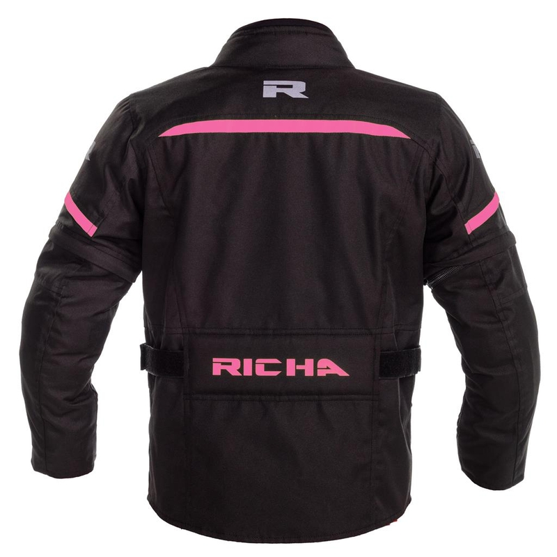 Kinder-Motorradjacke RICHA Tipo schwarz-rosa Ausverkauf