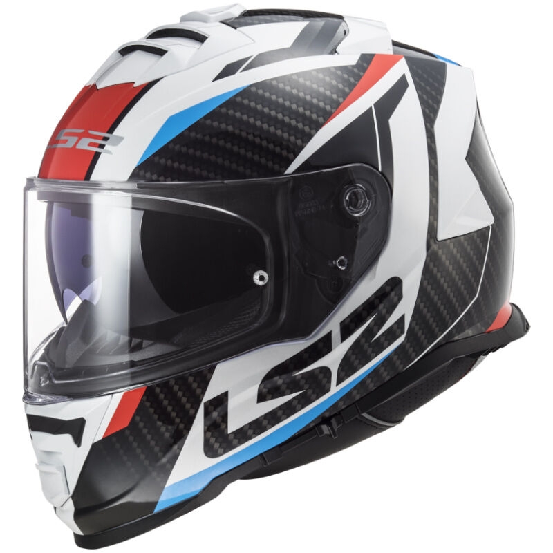 Integralhelm LS2 FF800 Storm II Racer weiß-schwarz-rot-blau