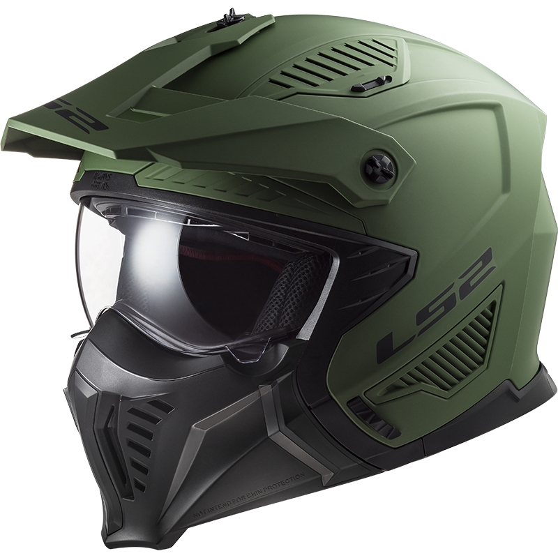 Motorradhelm LS2 OF606 Drifter Solid grün matt