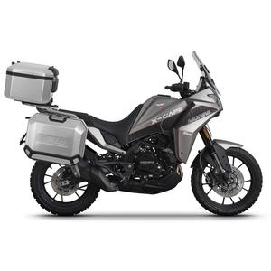 Complete set of aluminum cases SHAD TERRA, 48L topcase + 47L / 47L side cases, including mounting kit and plate SHAD Moto Morini X-Cape 649