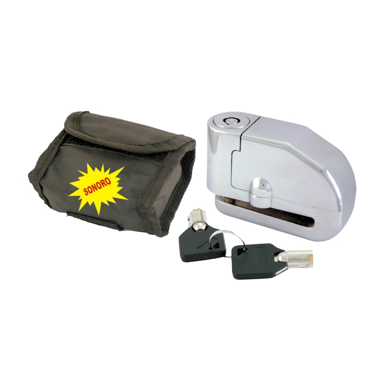 Bremsscheibeschloss RMS d6mm mit Alarm und Tasche