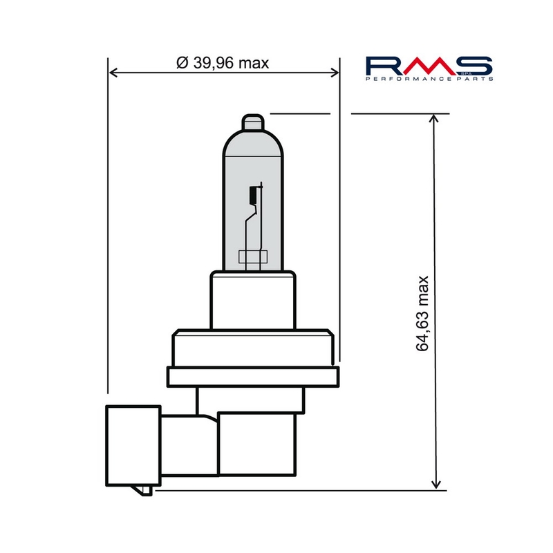 Žárovka RMS 12V 35W, H8 bílá