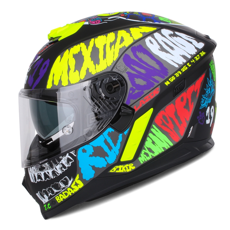 Integral Motorradhelm Lazer Rafale Evo Mexicana multicolor