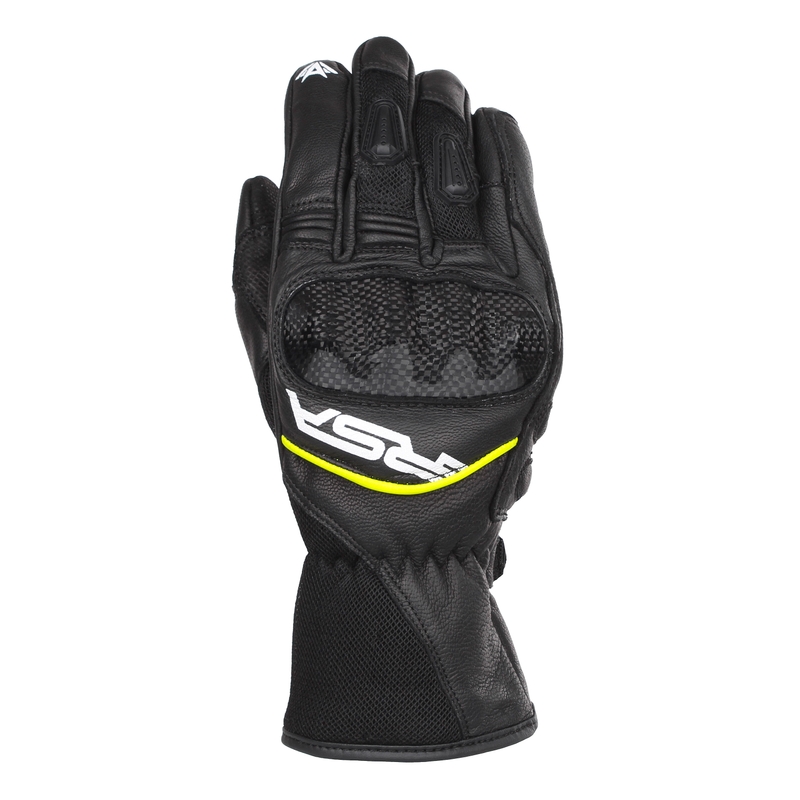 Motorradhandschuhe RSA Airvent 2 schwarz-weiß-fluorgelb