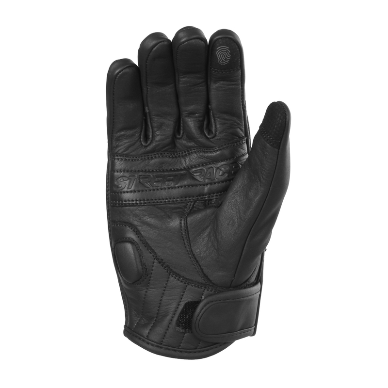 Street Racer Striker 2 Schwarze Motorradhandschuhe