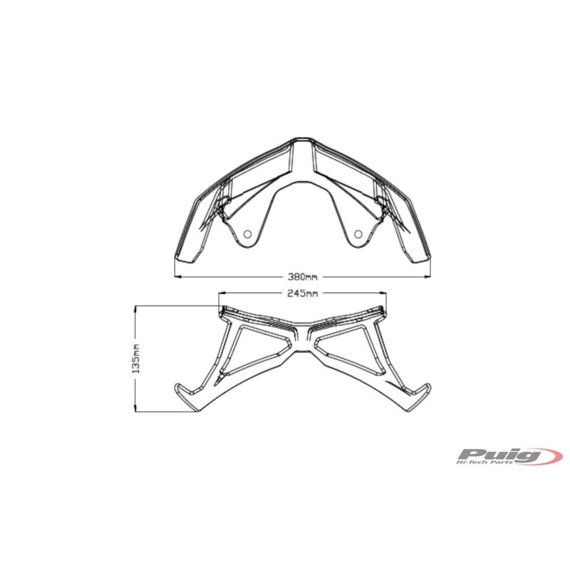 Front spoiler PUIG NAKED schwarz matt