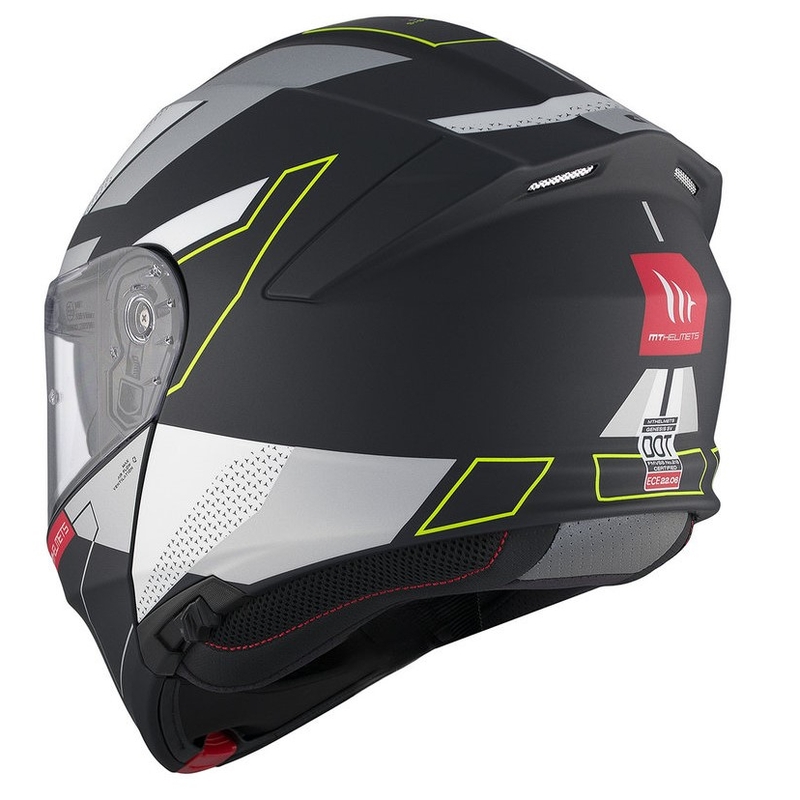 Klappbarer Motorradhelm MT Genesis SV Talo B2 schwarz-grau-fluogelb matt Ausverkauf