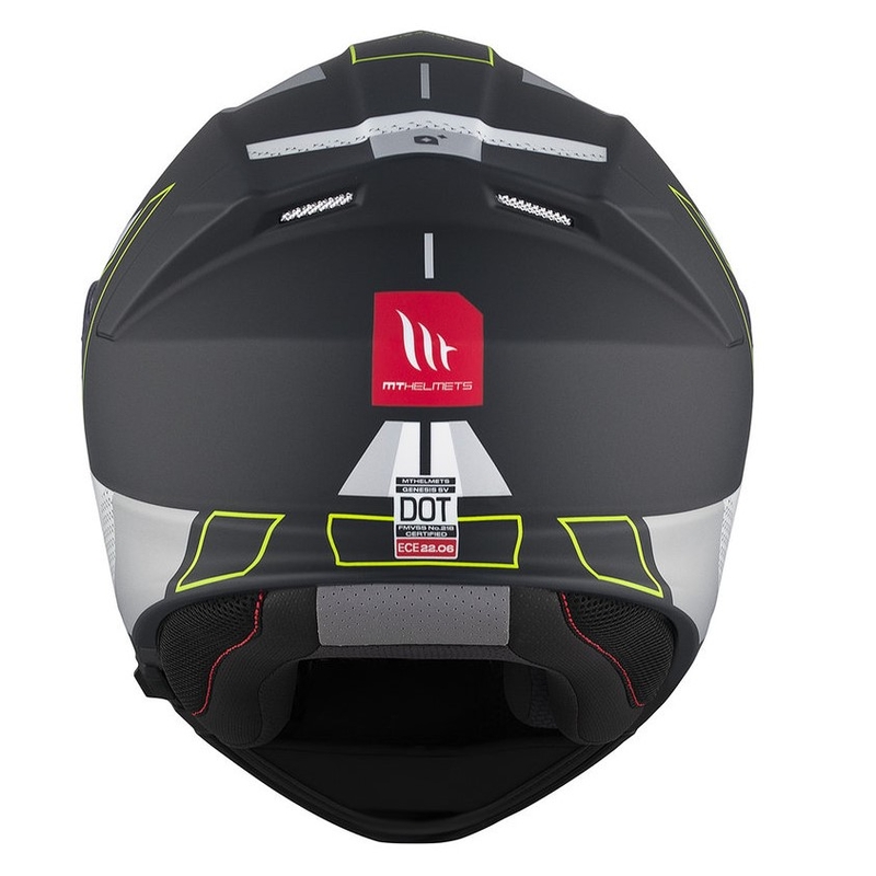 Klappbarer Motorradhelm MT Genesis SV Talo B2 schwarz-grau-fluogelb matt Ausverkauf