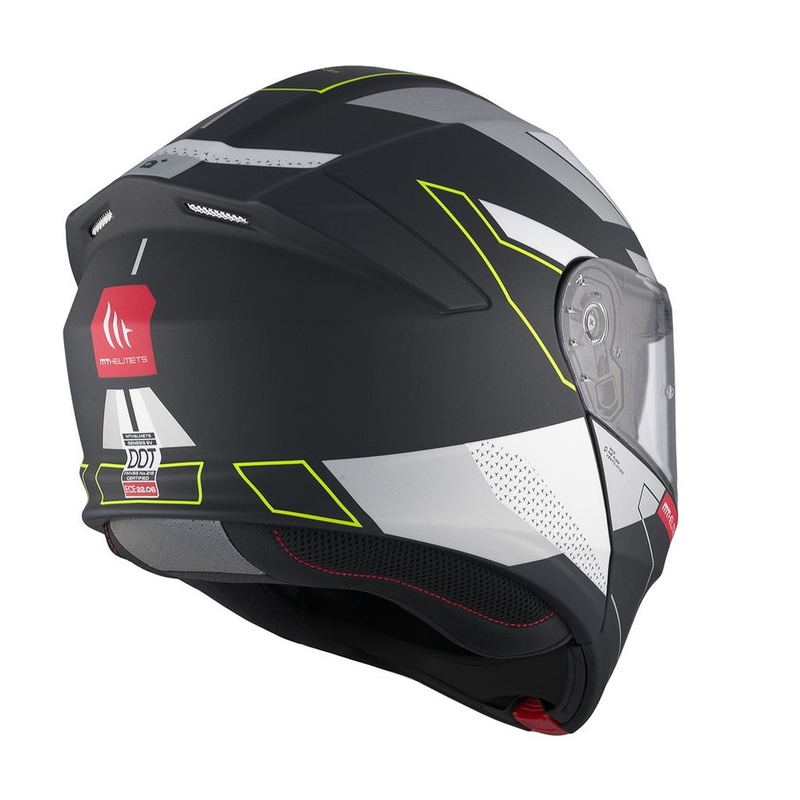 Klappbarer Motorradhelm MT Genesis SV Talo B2 schwarz-grau-fluogelb matt Ausverkauf